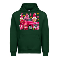 Forest Green Pink christmas gnomes truck Urban Hoodie - NancyCooperArtShop