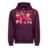 Mauve Wine Pink christmas gnomes truck Urban Hoodie - NancyCooperArtShop