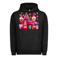 Pigment Black Pink christmas gnomes truck Urban Hoodie - NancyCooperArtShop