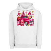 Pigment Lunar Rock Pink christmas gnomes truck Urban Hoodie - NancyCooperArtShop