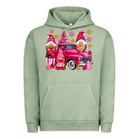 Pigment Oil Green Pink christmas gnomes truck Urban Hoodie - NancyCooperArtShop