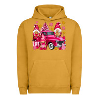 Pigment Peanut Butter Pink christmas gnomes truck Urban Hoodie - NancyCooperArtShop