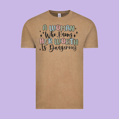 Vintage Tee a woman who knows her worth is dangerous