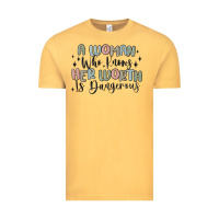 Vintage Mustard a woman who knows her worth is dangerous Vintage Tee - MaliasSmallBusiness