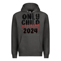 Charcoal Heather only child expiring 2024 Premium Hoodie - MaliasSmallBusiness