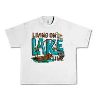 Living On Lake Time Urban Heavy Tee | Teevron