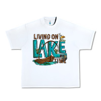 White living on lake time Urban Heavy Tee - texasbilliewilder