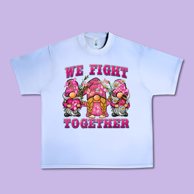 We Fight Together Breast Cancer Gnome Urban Heavy Tee Designed By Barkaloodesign