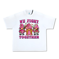 White we fight together breast cancer gnome Urban Heavy Tee - BarkalooDesign