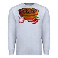 Heather Grey chilli con carne Premium Sweatshirt - AdoDesignShop