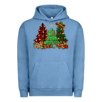 Pigment Pebble Blue Mexican Christmas trees Urban Hoodie - NancyCooperArtShop