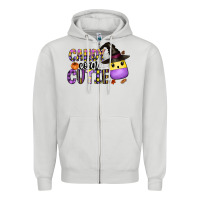 Dove Grey Candy Corn Cutie Zipper Hoodie - CowhideDigitalArt