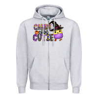 Heather Grey Candy Corn Cutie Zipper Hoodie - CowhideDigitalArt