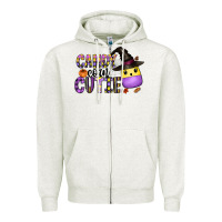 Oatmeal Heather Candy Corn Cutie Zipper Hoodie - CowhideDigitalArt