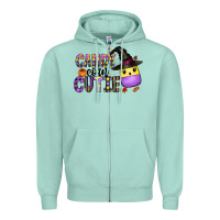 Seafoam Candy Corn Cutie Zipper Hoodie - CowhideDigitalArt