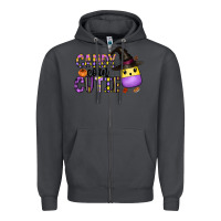 Smoke Candy Corn Cutie Zipper Hoodie - CowhideDigitalArt