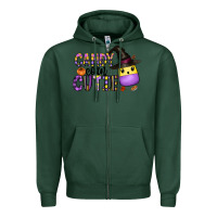 Sports Green Candy Corn Cutie Zipper Hoodie - CowhideDigitalArt