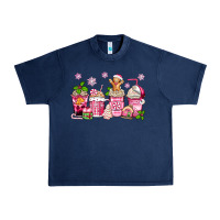 Navy pink christmas coffee cups Urban Heavy Tee - Zillion Design Studio
