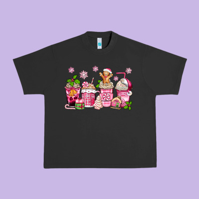 Urban Heavy Tee pink christmas coffee cups