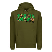 Army Green ırısh vibes Premium Hoodie - MaliasSmallBusiness