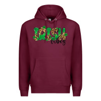 Burgundy ırısh vibes Premium Hoodie - MaliasSmallBusiness