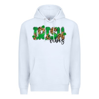 White ırısh vibes Premium Hoodie - MaliasSmallBusiness