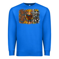 True Royal saddle sunflower horseshoe cowhide leopard background Premium Sweatshirt - Artiststas