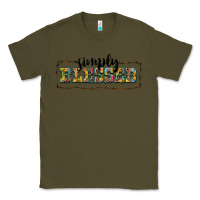 Army Green simply blessed Classic Tee - BarkalooDesign