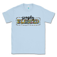 Dusty Blue simply blessed Classic Tee - BarkalooDesign