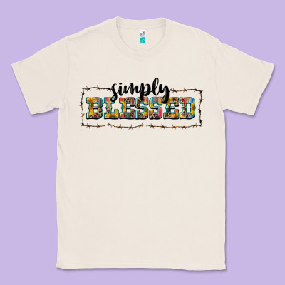 Simply Blessed Classic Tee Designed By Barkaloodesign