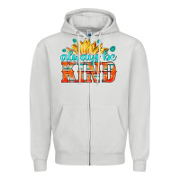 Dove Grey always be kind Zipper Hoodie - HRA Design Shop
