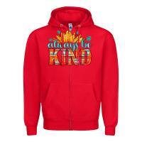 Red always be kind Zipper Hoodie - HRA Design Shop