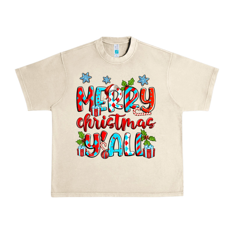 Merry Christmas Y'all Urban Heavy Tee by Zillion Design Studio | Teevron