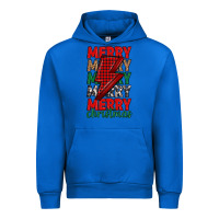 Cobalt merry christmas lightning bolt Urban Hoodie - MaliasSmallBusiness