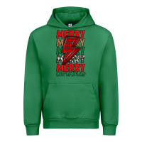 Emerald merry christmas lightning bolt Urban Hoodie - MaliasSmallBusiness