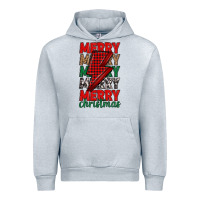 Heather Grey merry christmas lightning bolt Urban Hoodie - MaliasSmallBusiness