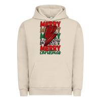 Pigment French Oak merry christmas lightning bolt Urban Hoodie - MaliasSmallBusiness