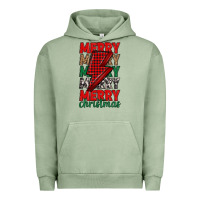 Pigment Oil Green merry christmas lightning bolt Urban Hoodie - MaliasSmallBusiness