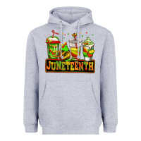 Heather Grey juneteenth afro coffee cups Heavyweight Hoodie - Jasminsmagicworld