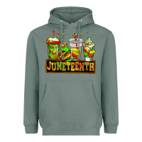 Sage juneteenth afro coffee cups Heavyweight Hoodie - Jasminsmagicworld