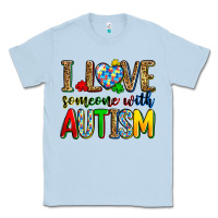 Dusty Blue i love someone with autism Classic Tee - Zillion Design Studio