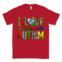 Red i love someone with autism Classic Tee - Zillion Design Studio