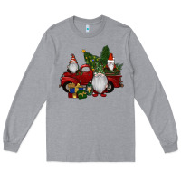 Heather Grey christmas gnomes with truck Long Sleeve Tee - RanaPortraitStore