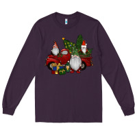 Plum christmas gnomes with truck Long Sleeve Tee - RanaPortraitStore