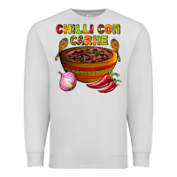 Dove Grey chilli con carne  with chilli pepper Premium Sweatshirt - AdoDesignShop