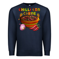 Navy chilli con carne  with chilli pepper Premium Sweatshirt - AdoDesignShop