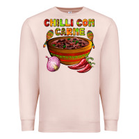 Pale Pink chilli con carne  with chilli pepper Premium Sweatshirt - AdoDesignShop