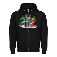 Black hanging with my gnomies Zipper Hoodie - FaDigitalArtStudio