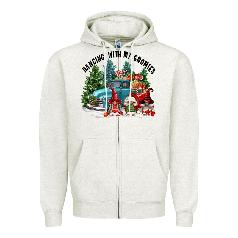 Hanging With My Gnomies Zipper Hoodie by FaDigitalArtStudio | Teevron
