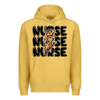 Antique Gold nurse lightning bolt Premium Hoodie - MaliasSmallBusiness